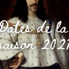 Dates des événements de la saison 2021